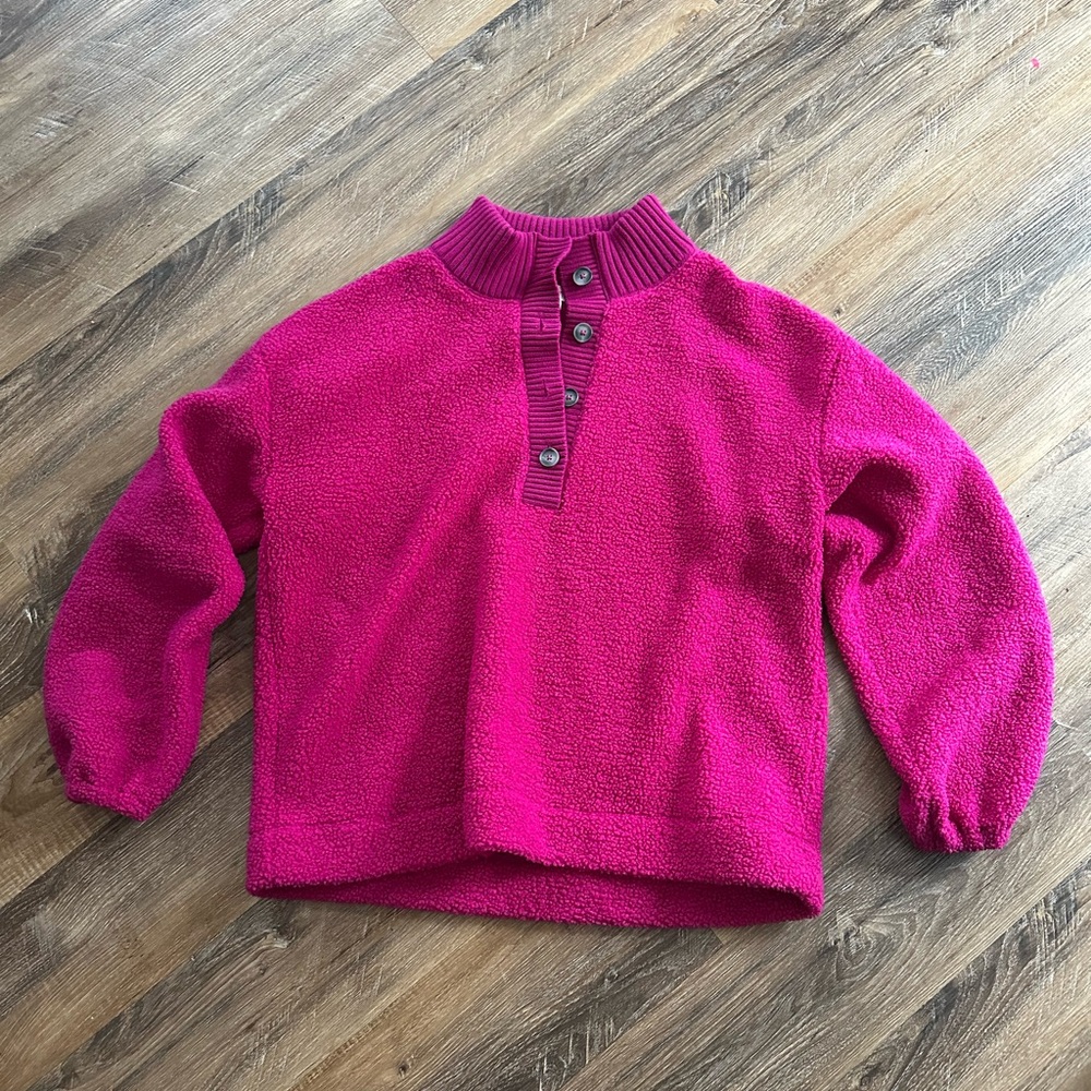 LOFT Pink/Fushia V-Neck Sweater - Picture 3 of 8